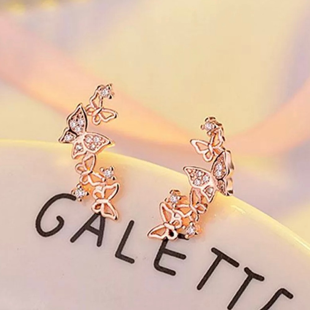 ✨18K Rose Gold Butterflies✨ - Picture 2 of 5